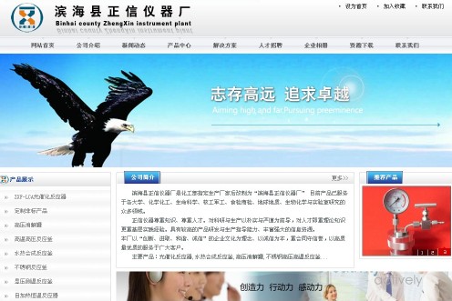 濱海正信儀器網(wǎng)站改版